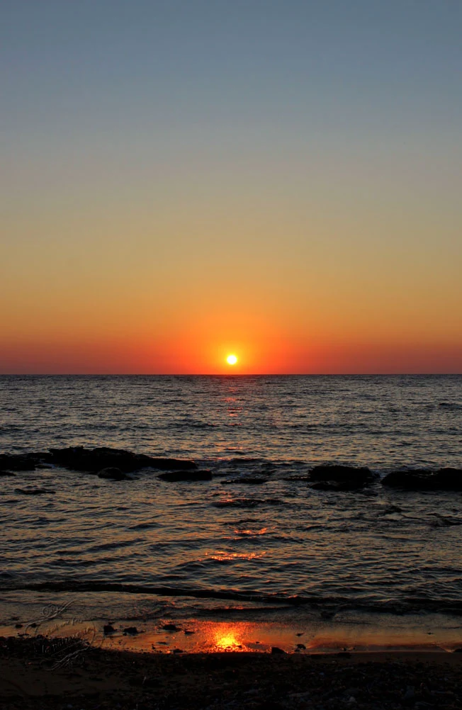Coucher de soleil à Antiparos, Cyclades, Grèce