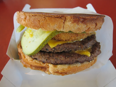 Jack's Big Stack Burger - side view