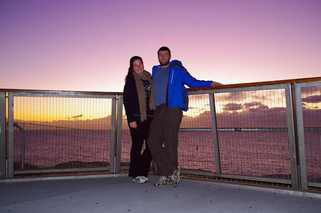 the Aussie flashpackers waiting for the sunrise