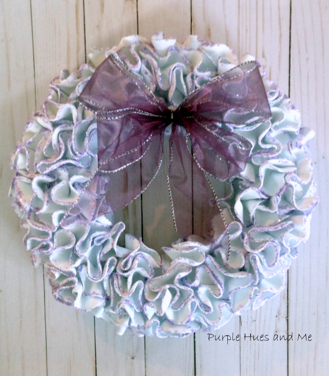 Purple Hues and Me Ruffle Foam Sheet Wreath DIY