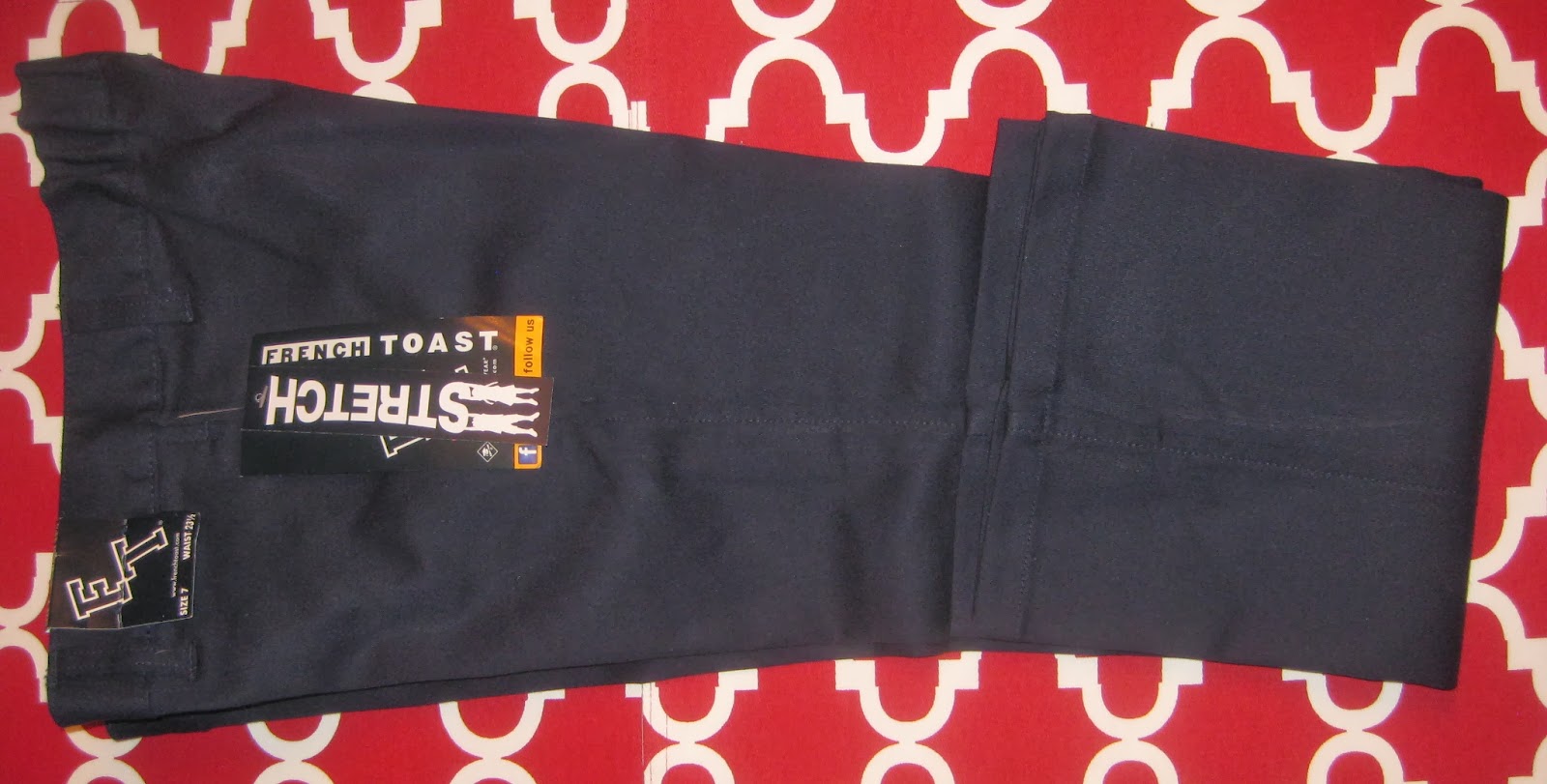 Uniform Mom French Toast brand Skinny Stretch Twill Pant and Peter Pan