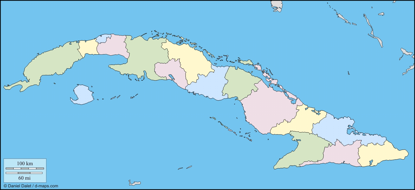 Mapa De Cuba 1959 Division Politico Administrativa Map Cuba Map Images