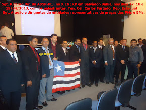 Sgt. Ricardo Dir. da ASSP-PE, no X ENERP, com os diregente das entidades representativas de praças