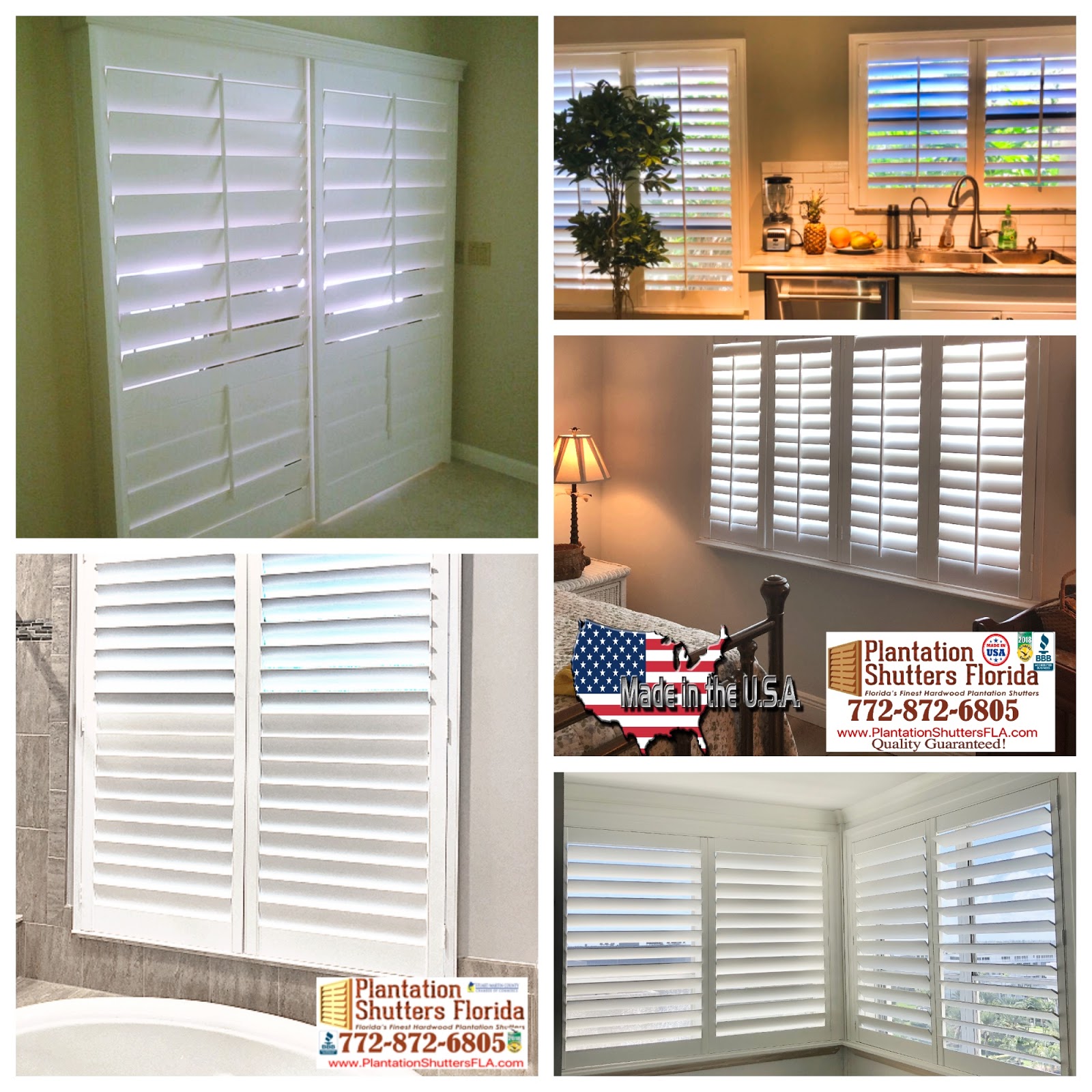 Plantation Shutters Manufacturer Fort Pierce, Florida 7728726805