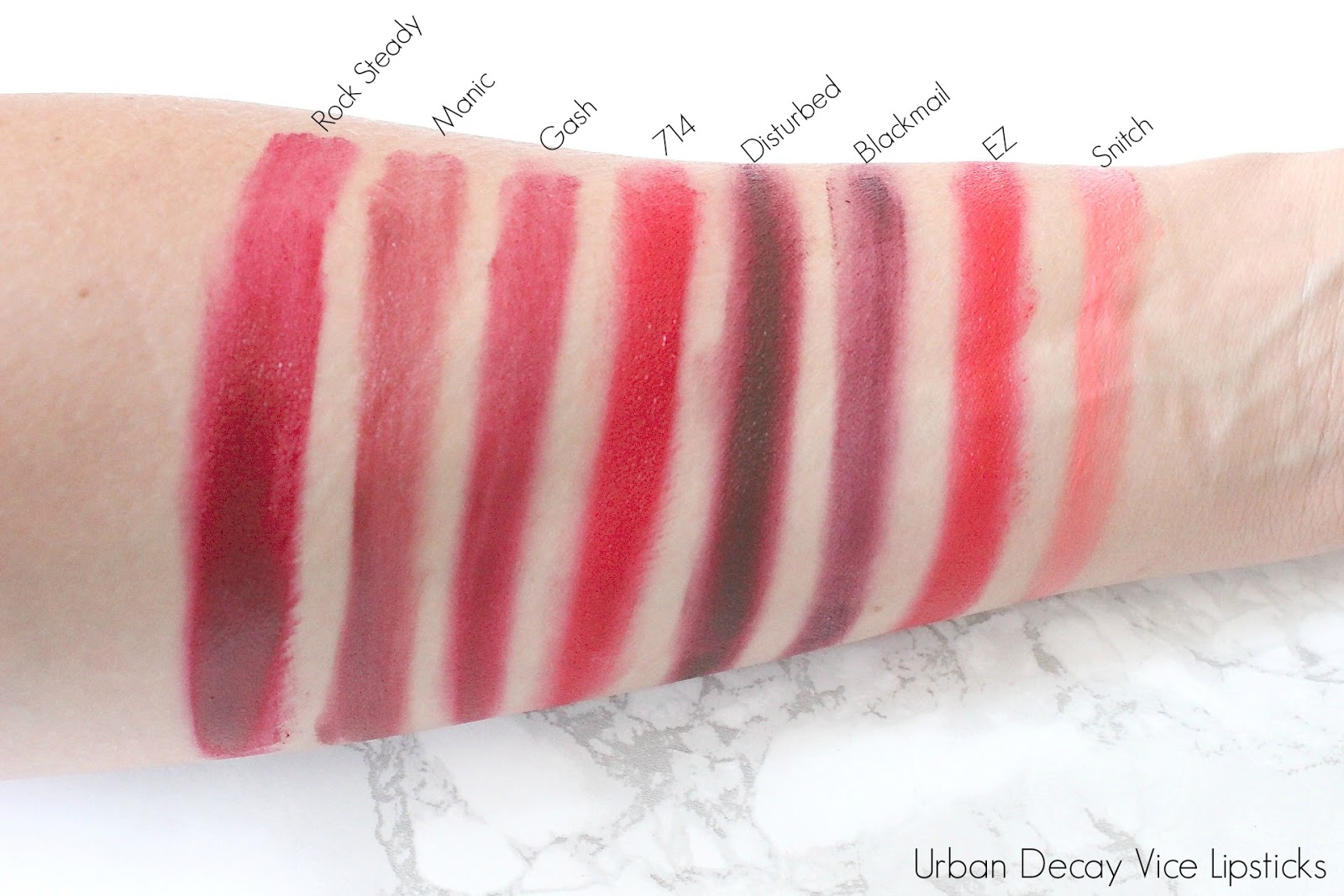 Urban Decay Vice Lipstick Swatches A Little Pop Of Coral