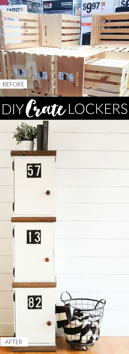 How to Build DIY Crate Lockers Little House of Four Creating a
