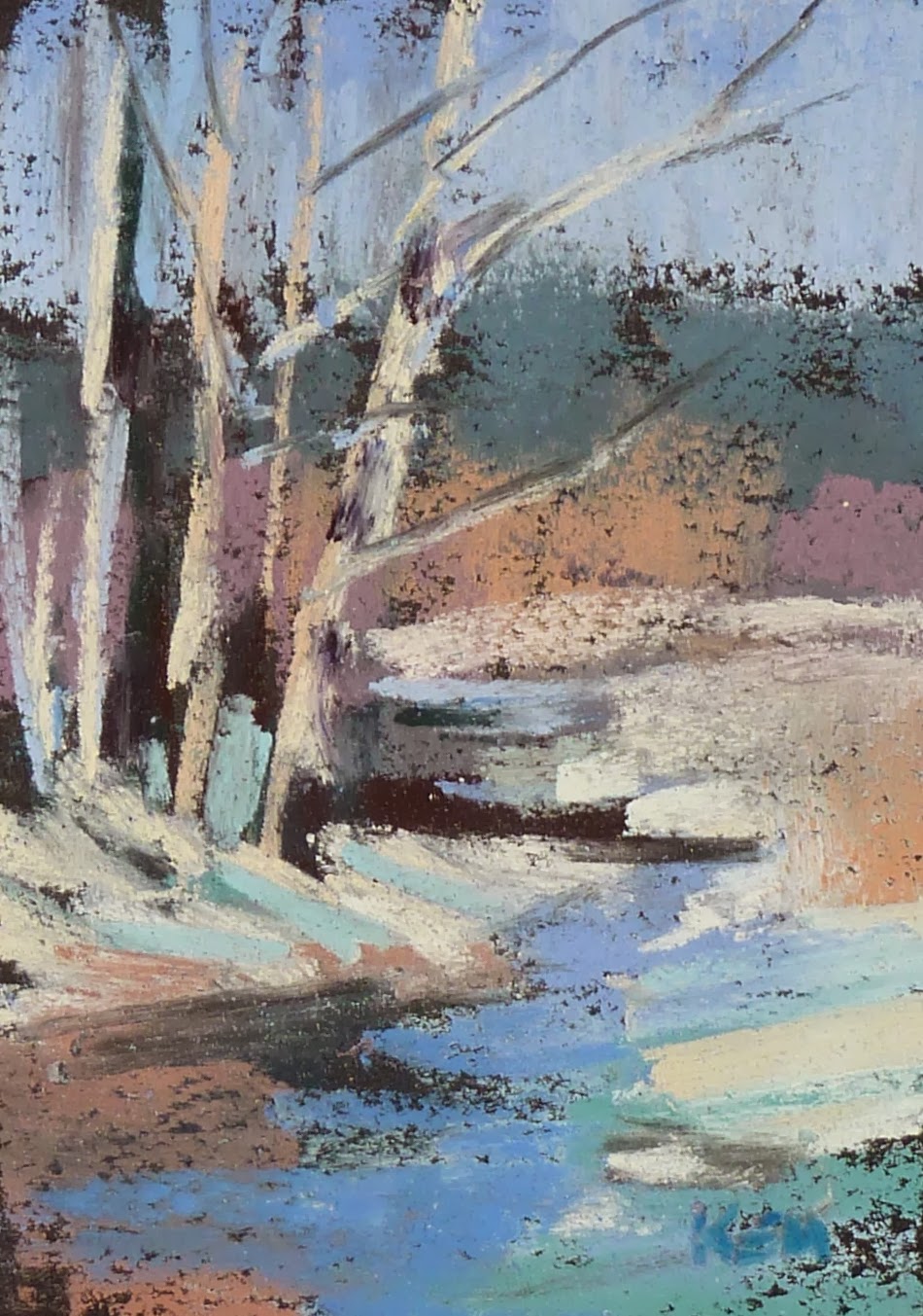 Painting My World Mini Demo Pastel on Black Artagain Paper