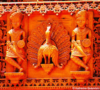Haveli Peacock Carving
