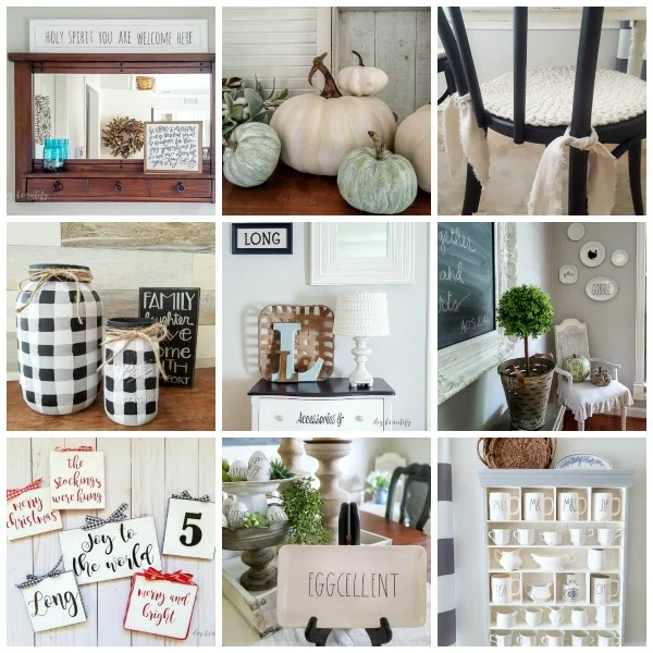 roundup of thrifty projects and home decor ideas