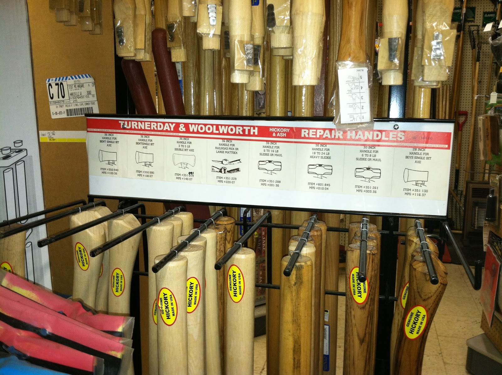 Hickory Tool Handles Made in USA Handle Manufacturer of the Past