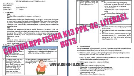 Rpp K13 Fisika Revisi Terbaru Ppk Literasi 4c Dan Hots