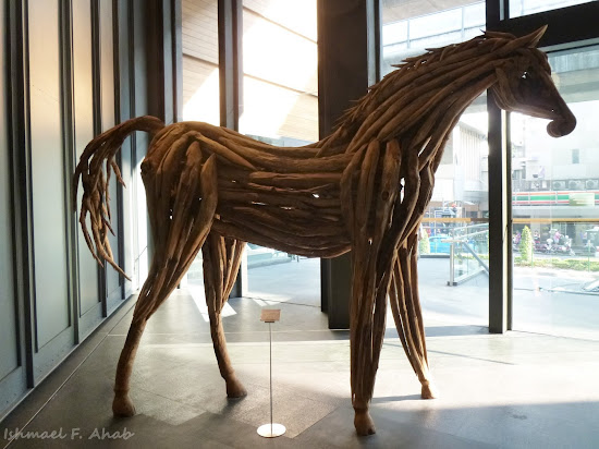 A wooden horse in Siam Center, Bangkok