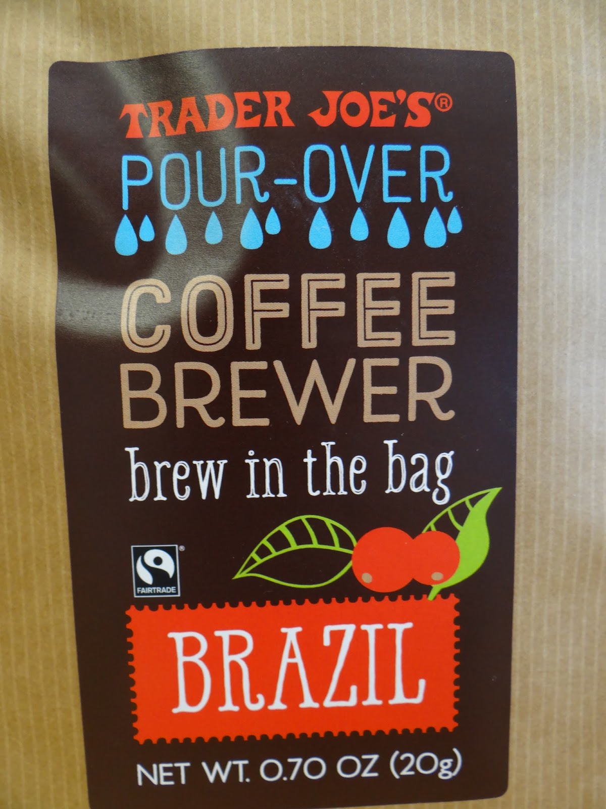 Trader Joe's 365 PourOver Coffee Brewer Brew In the Bag