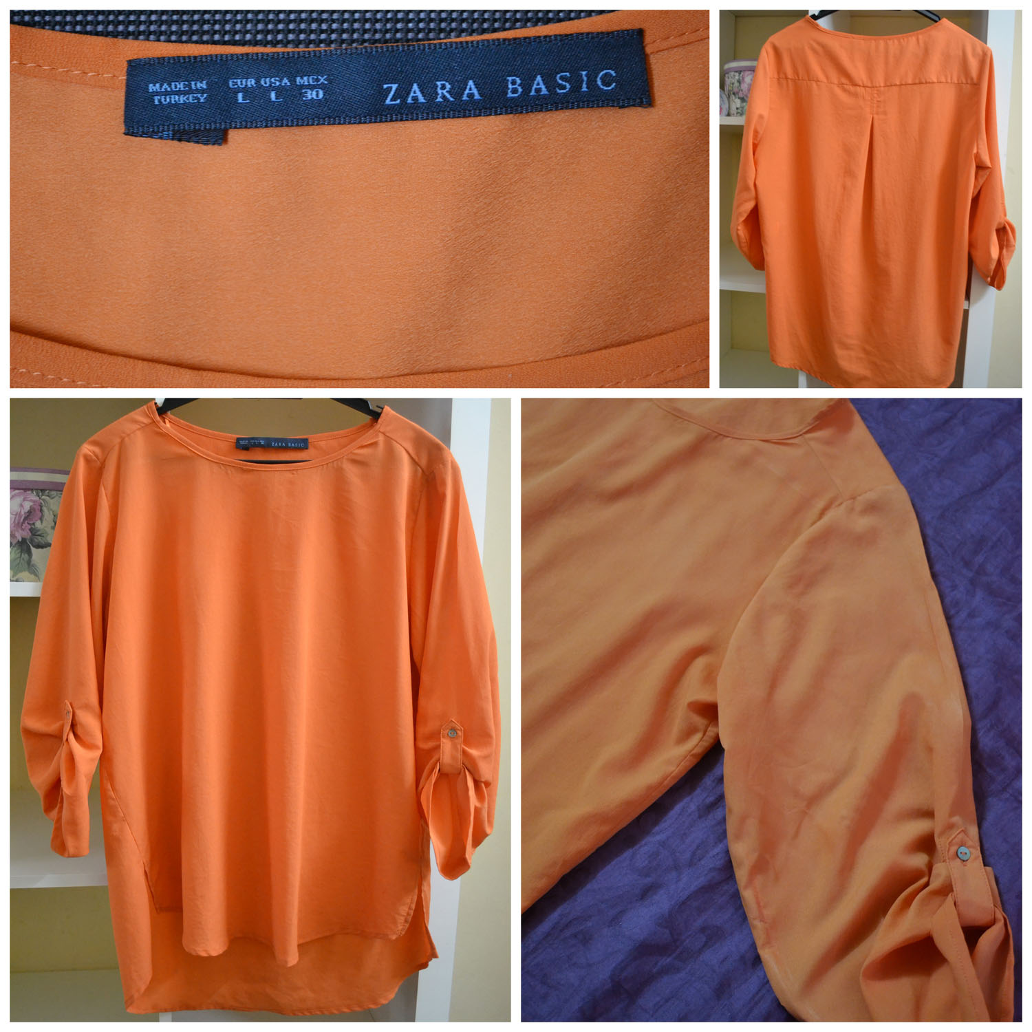 Shopper's Sanctuary ZARA Orange Top