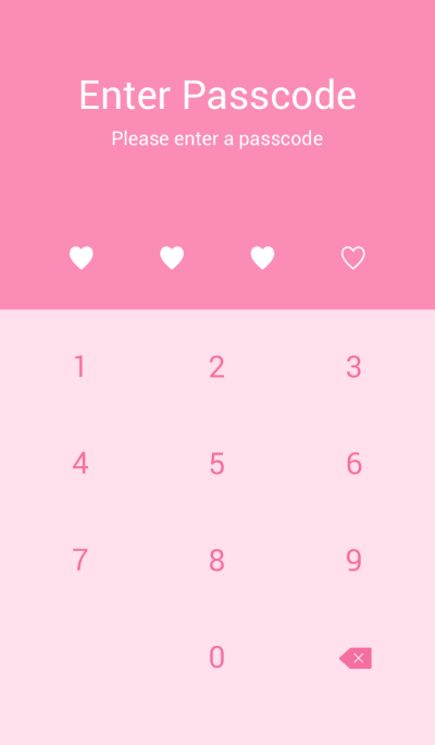 simple pink and white heart