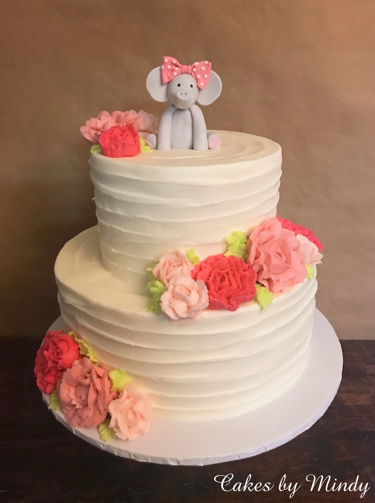 baby shower cake flowers