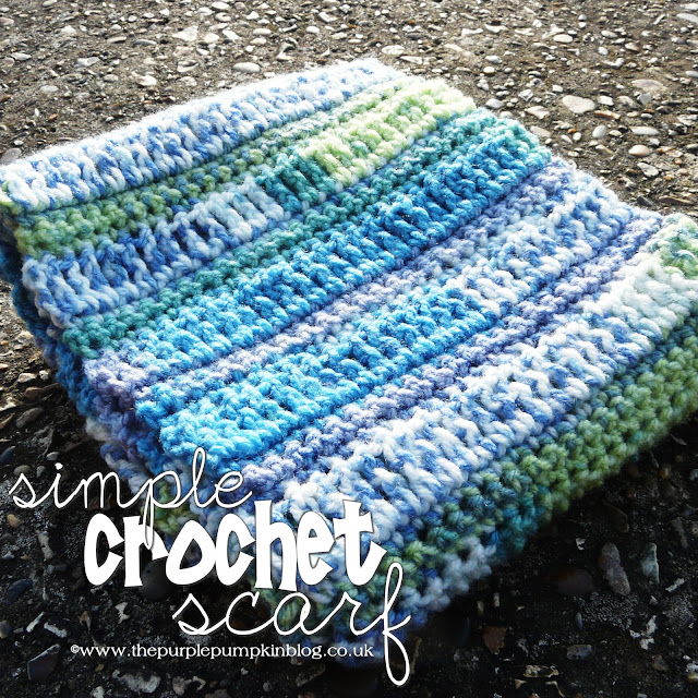 Simple Crochet Scarf Pattern | The Purple Pumpkin Blog