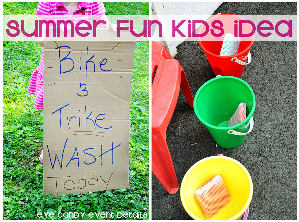 Eye Candy Creative Studio {SUMMER FUN IDEA} Kids Bike Wash