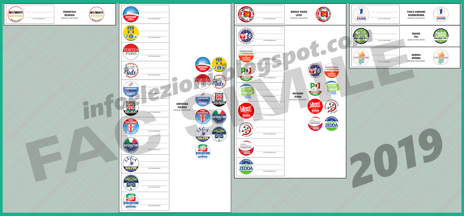 Info Elezioni Fac Simile Elezioni Regionali Sardegna 2019