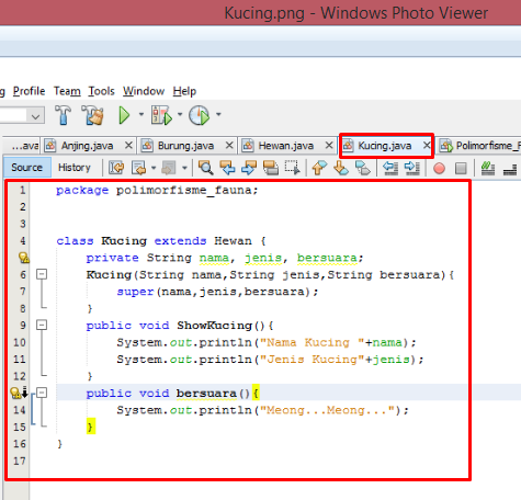 CONTOH PEMROGRAMAN ENKAPSULASI, INHERITANCE, POLIMORFISME PADA JAVA ...