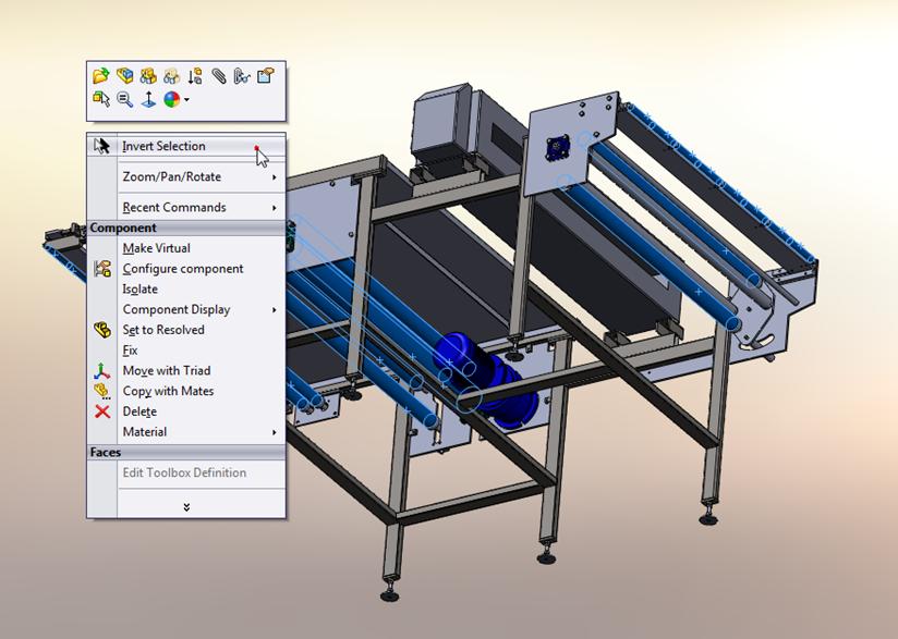 3D CAD Model Tutorial: Create Conveyor Belt from Sketch of Rolls Assembly