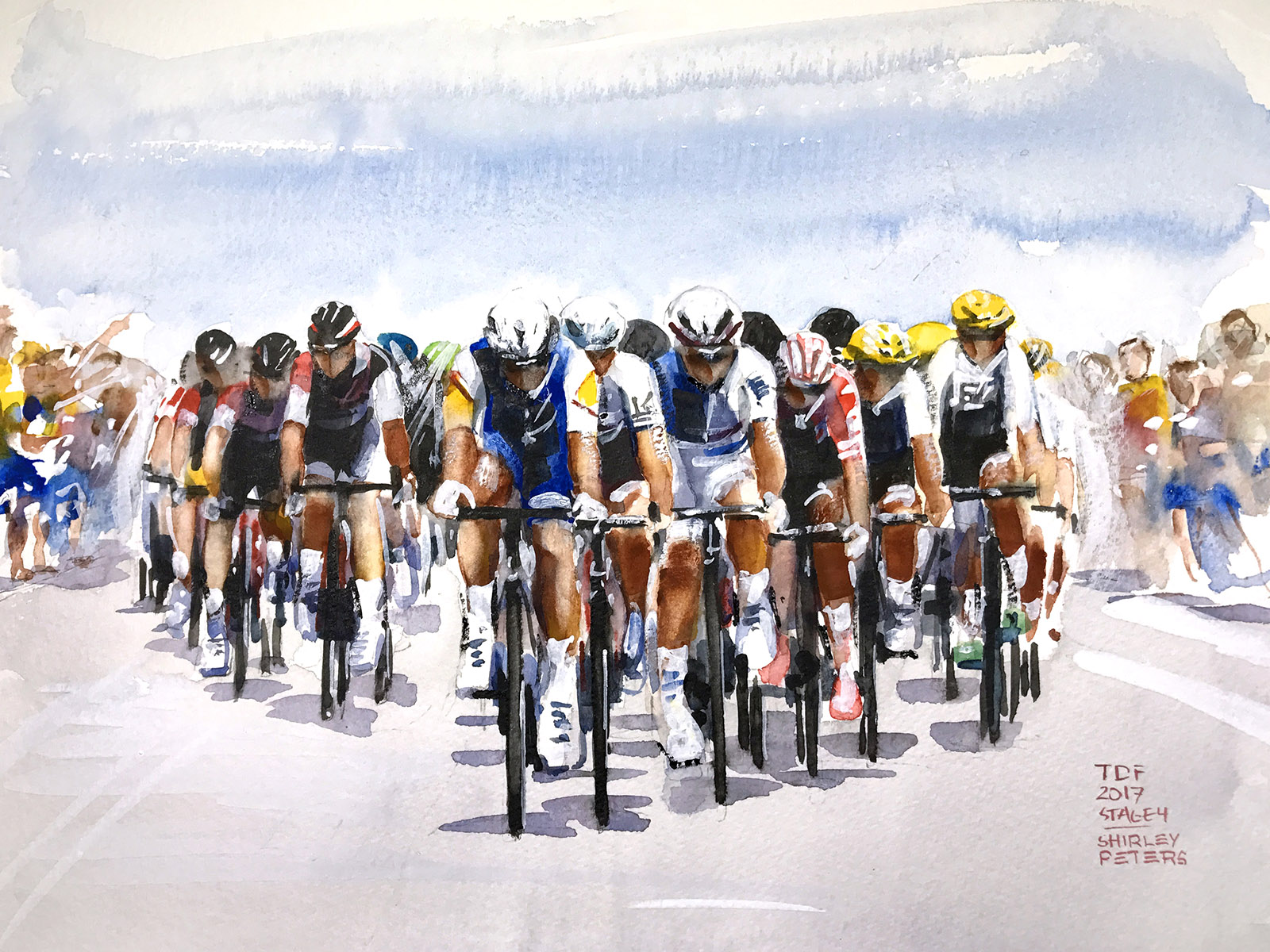 One painting every other day... 6 paintings of Le Tour de France