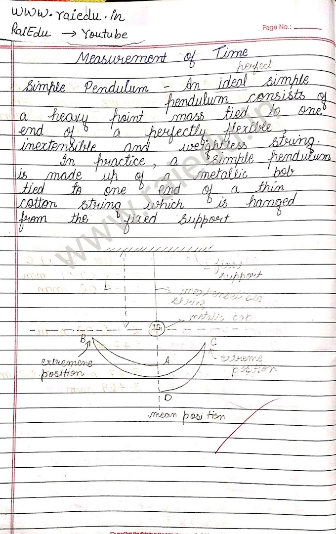 time Measurement and simple pendulum