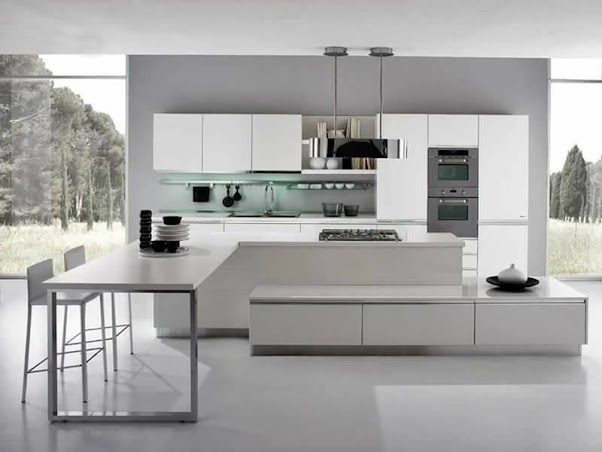 Model Dapur Modern Mewah Elegant Putih 033