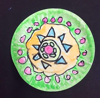 student radial design on a paper plate