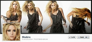 Conheça as 10 páginas mais curtidas do facebook - Shakira