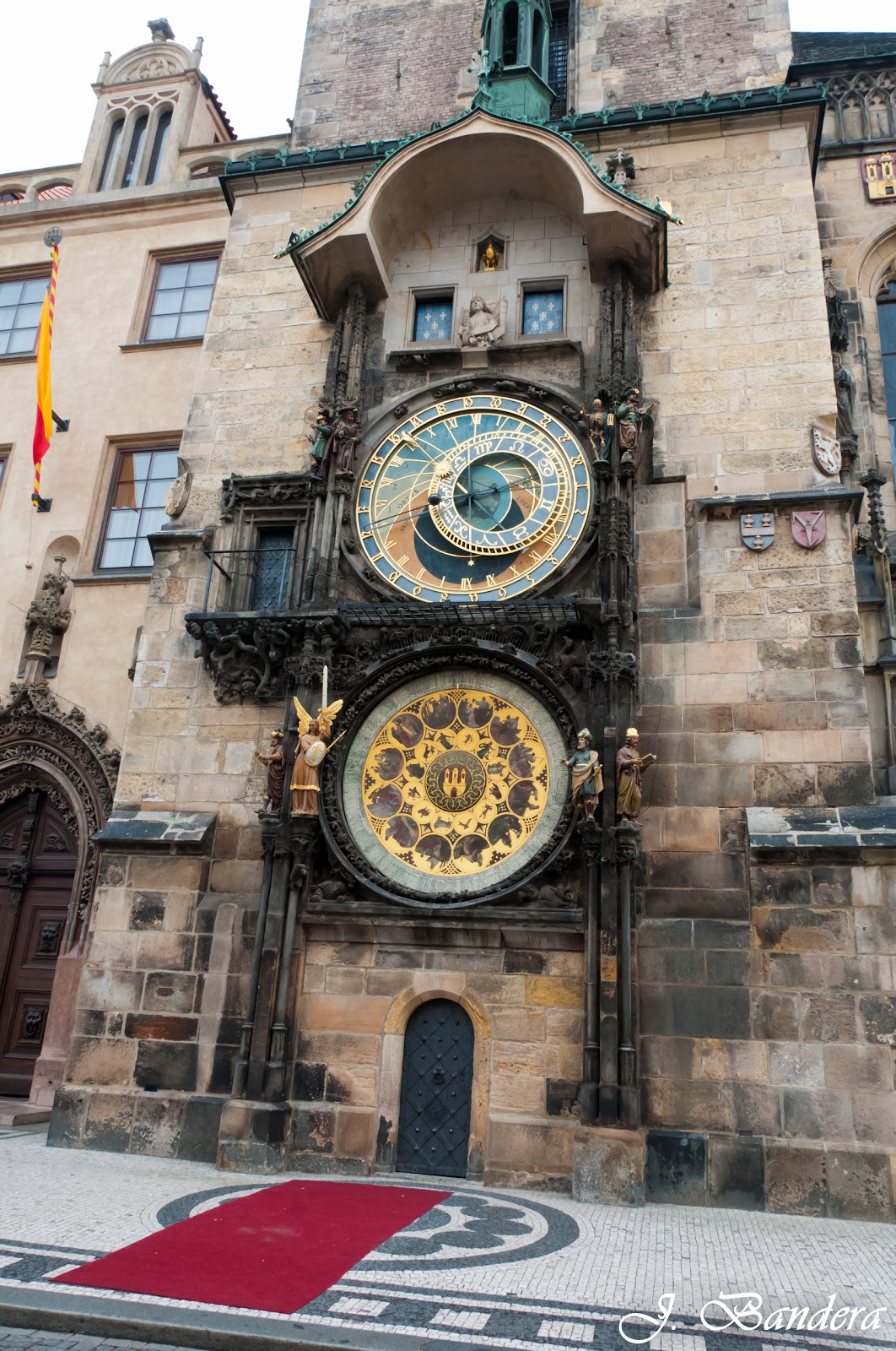 Las Fotografías de Bandera El Reloj Astronómico de Praga Las Fotografías de Bandera El Reloj Astronómico de Praga