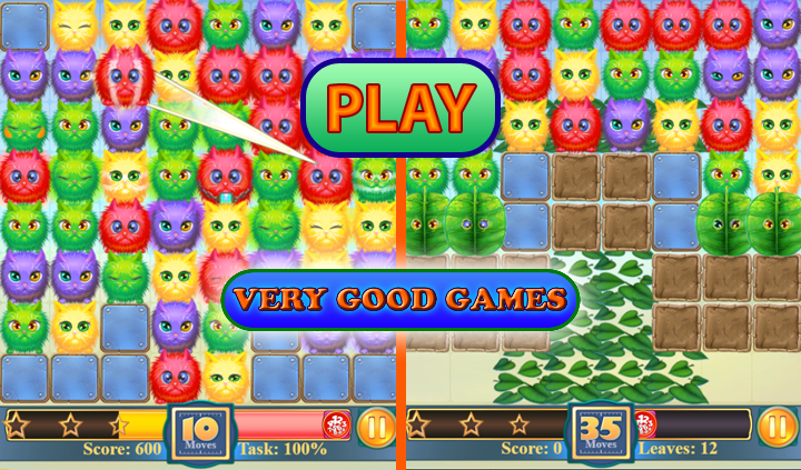 A banner for playing the matching game Tabby Island for Android tablets and smartphones, for iPads and iPhones, for Windows and Mac computers