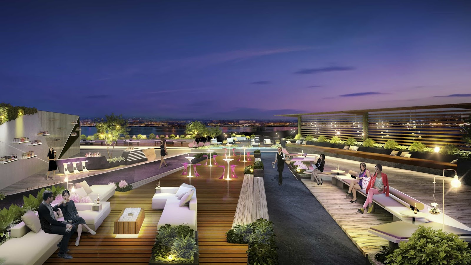 Khu vườn Rooftop dự án Pentstudio Lạc Long Quân Khu vườn Rooftop dự án Pentstudio Lạc Long Quân