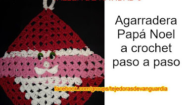 Agarradera Crochet Papá Noel Paso a Paso