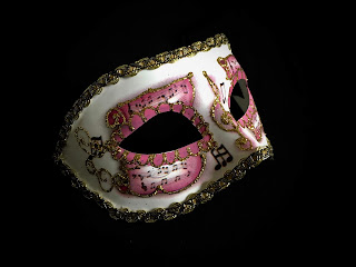  Pergamena Music Masquerade Mask - Pink