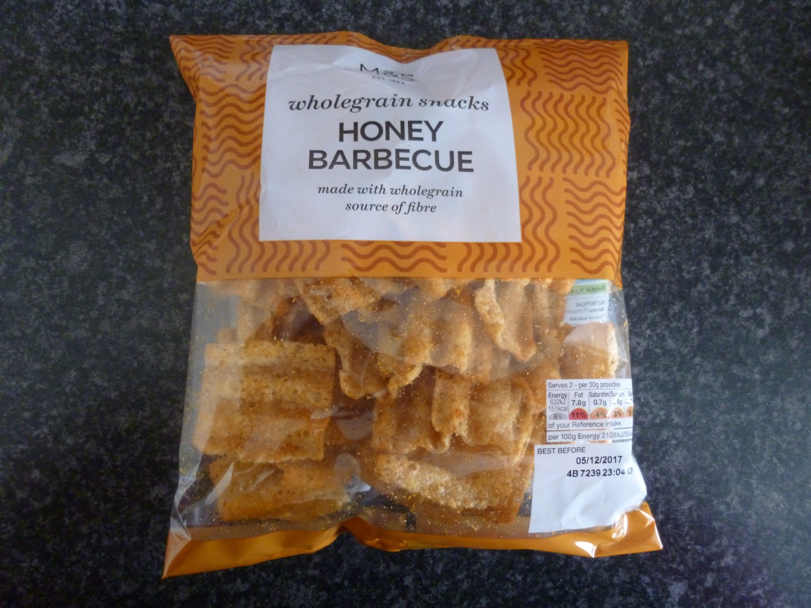 Marks & Spencer Food Reviews: M&S Honey Barbecue Wholegrain Snacks