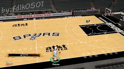 San Antonio Spurs Court Mod for NBA 2K13 PC
