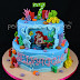 Torta decorata in pasta di zucchero a due piani per il comp...i
una bambina a tema Sirenetta Disney, The Little Mermaid cake