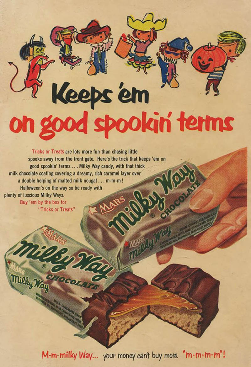 Dying for Chocolate Retro Halloween Chocolate Candy Ads