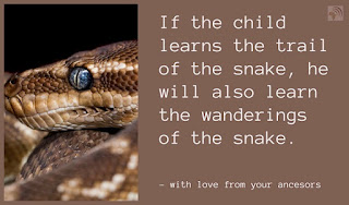 If the child learns the trail of the snake, he will also learn the wanderings of the snake.