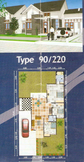 rumahku-1: denah desain rumah minimalis type 90