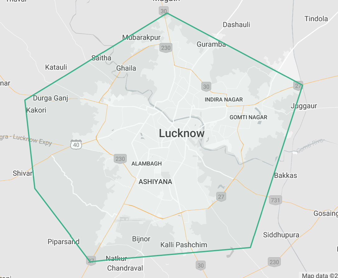 Uber lucknow coverage area