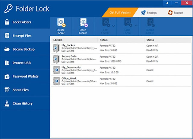 قفل الملفات و تشفيرها Folder Lock