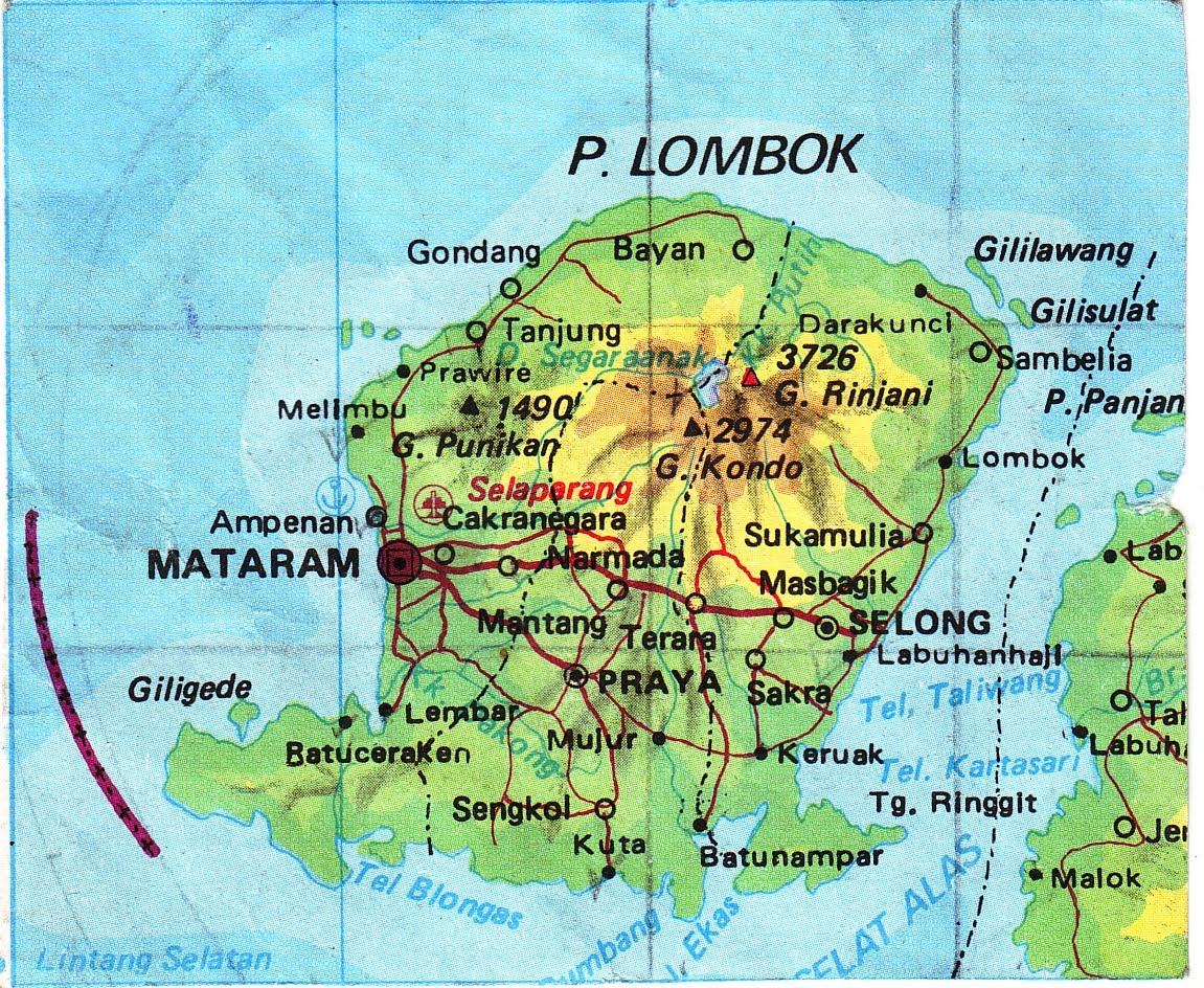 Peta Pulau Lombok