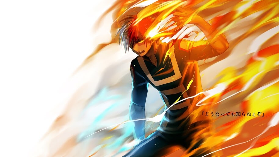 Shoto Todoroki, Flame, [My Hero Academia], 4K, 5.212 Wallpaper