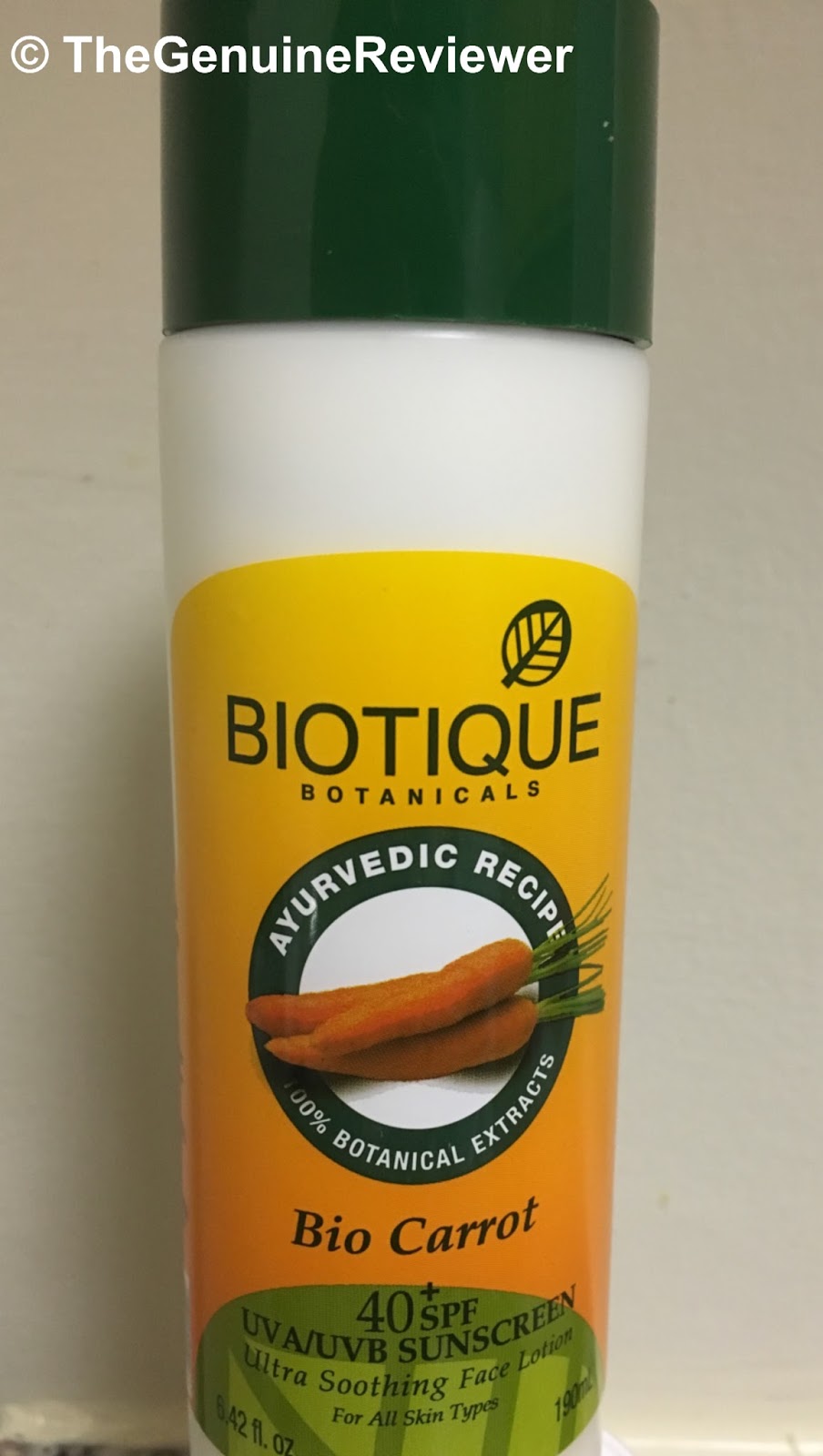 review on biotique bio carrot 40 spf sunscreen lotion the genuine