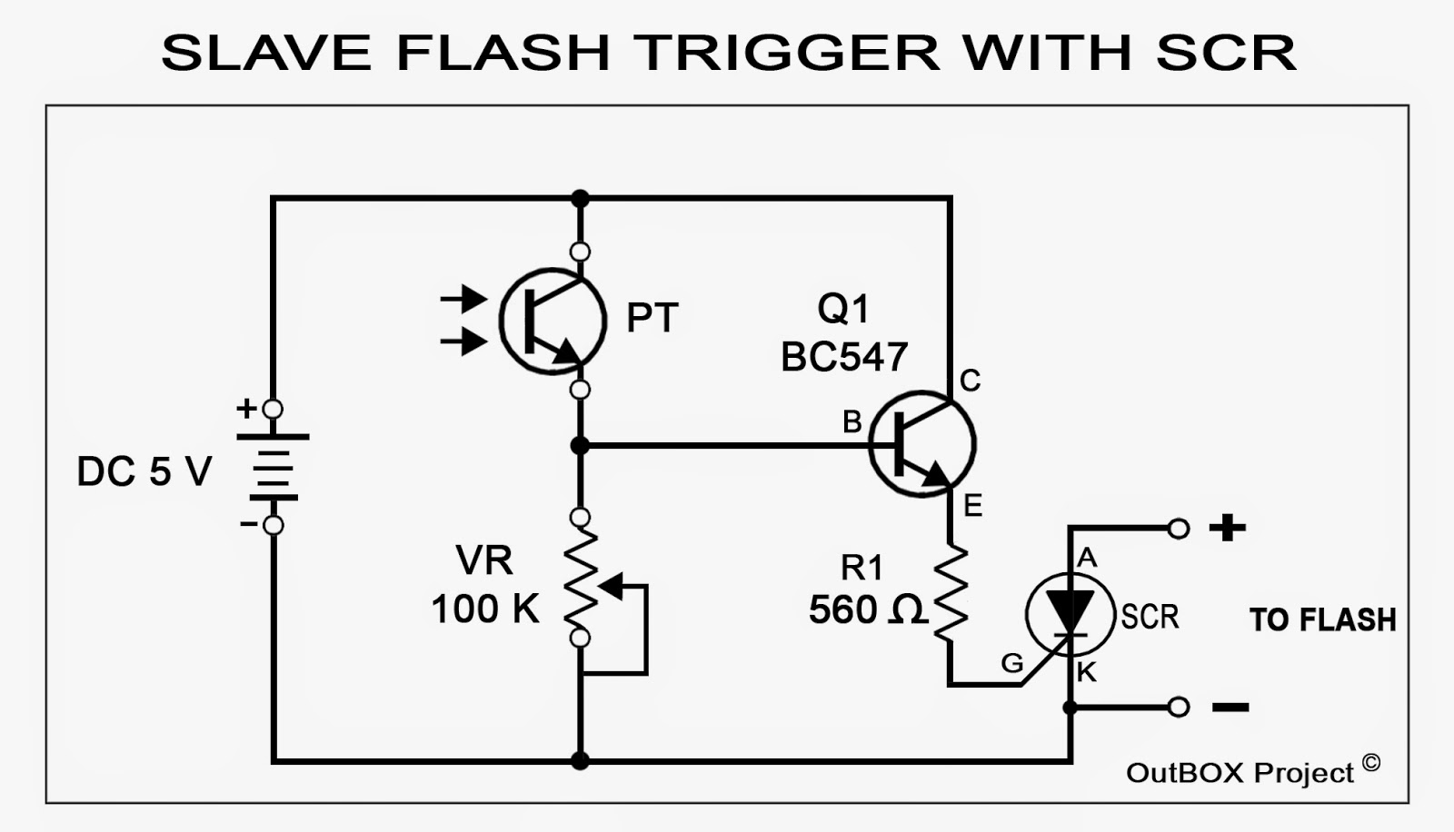  OutBox Project Hack Sync Flash / Light Trigger for Camera/ Slave