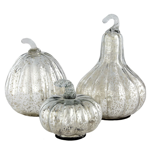 The Silver Lining Antique Mercury Glass Pumpkins