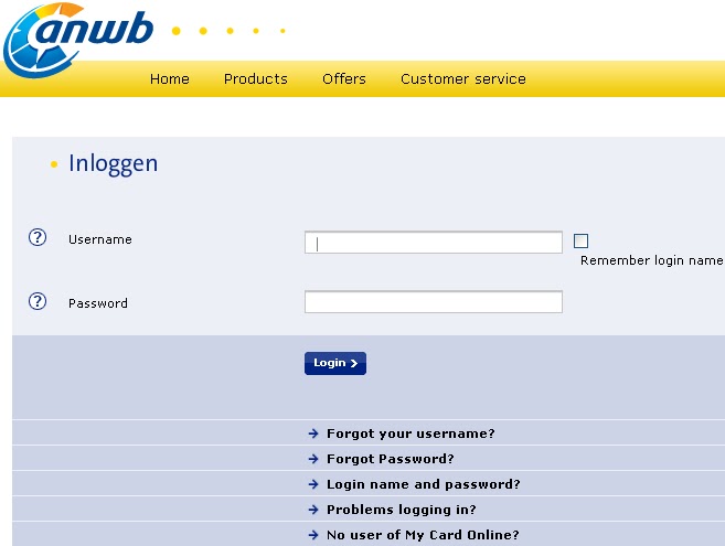 Anwb Visa Kaart Inloggen Kaart