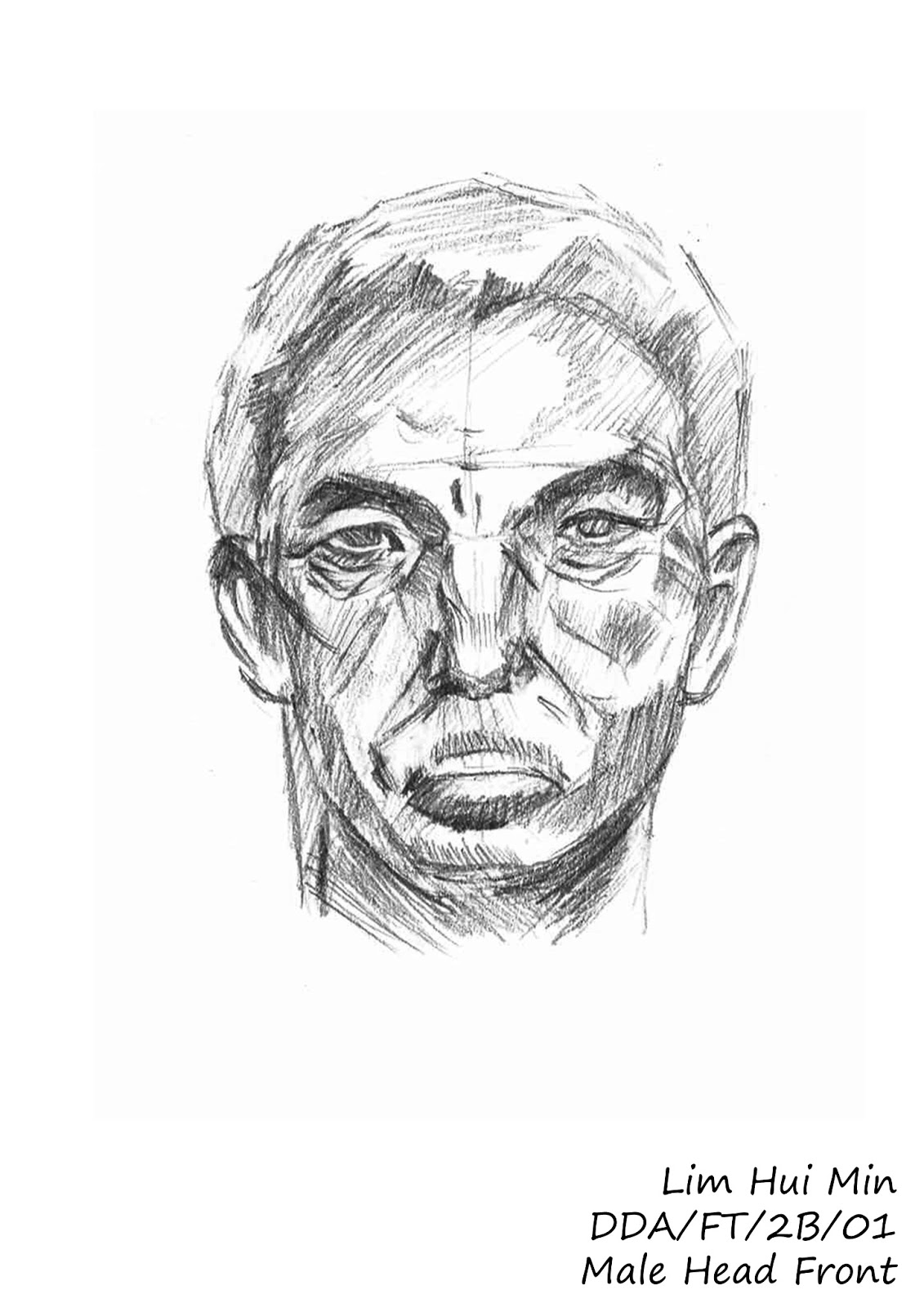 drawing head and figure